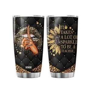 Tumbler W Lid It Takes A Lot of Sparkle To Be a Teacher Stainless Steel New Gift